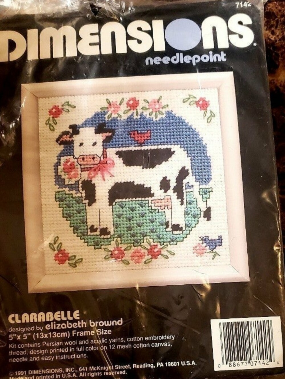 Dimensions Needlepoint "Clarabelle" Mini Cross-Stitch Kit